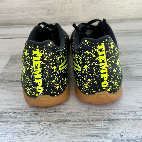 Nike Men’s Tiempo Rio II Black/Neon Green Soccer Shoes Size 9 - Picture 8 of 9